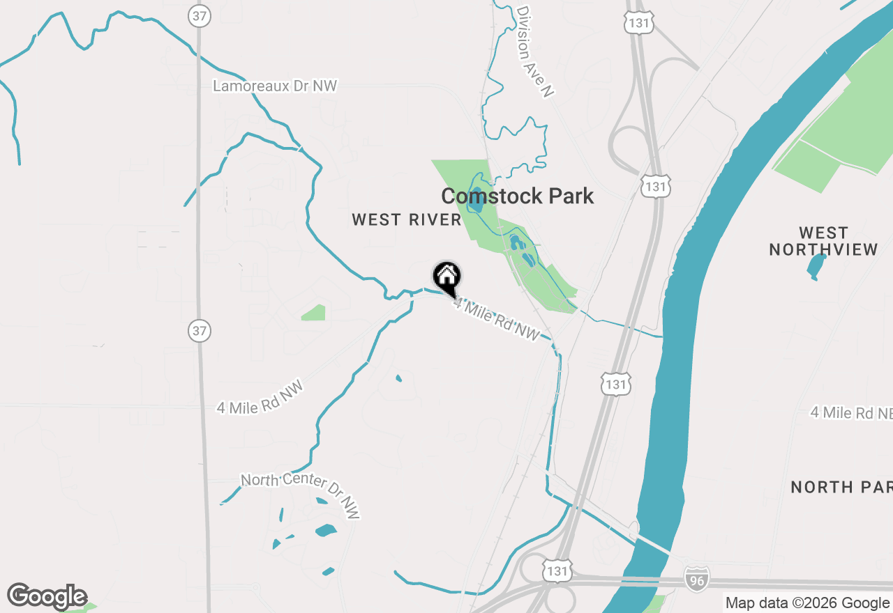 Map of 176 4 Mile Road Nw, Comstock Park, MI 49321