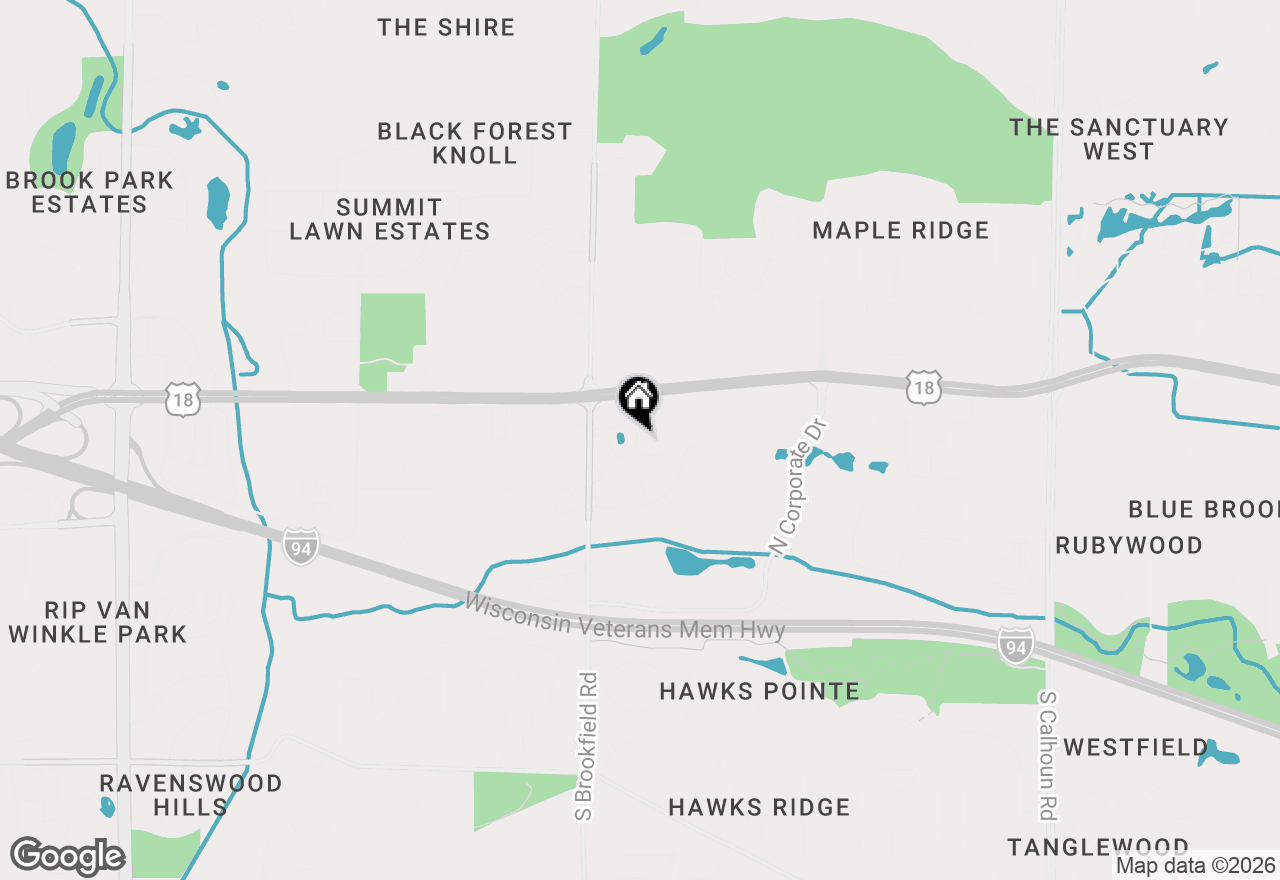 Map of 18500 Brookfield Lake Dr #74, Brookfield, WI 53045