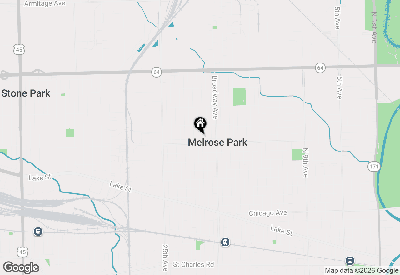 Map of 1517 N 21st Avenue, Melrose Park, IL 60160