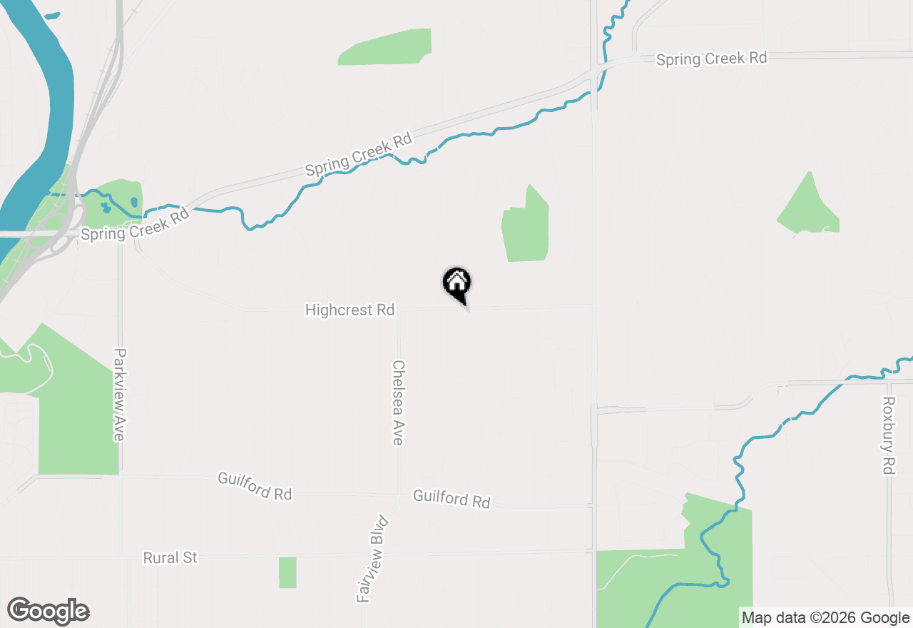 Map of 3735 Highcrest Road, Rockford, IL 61107