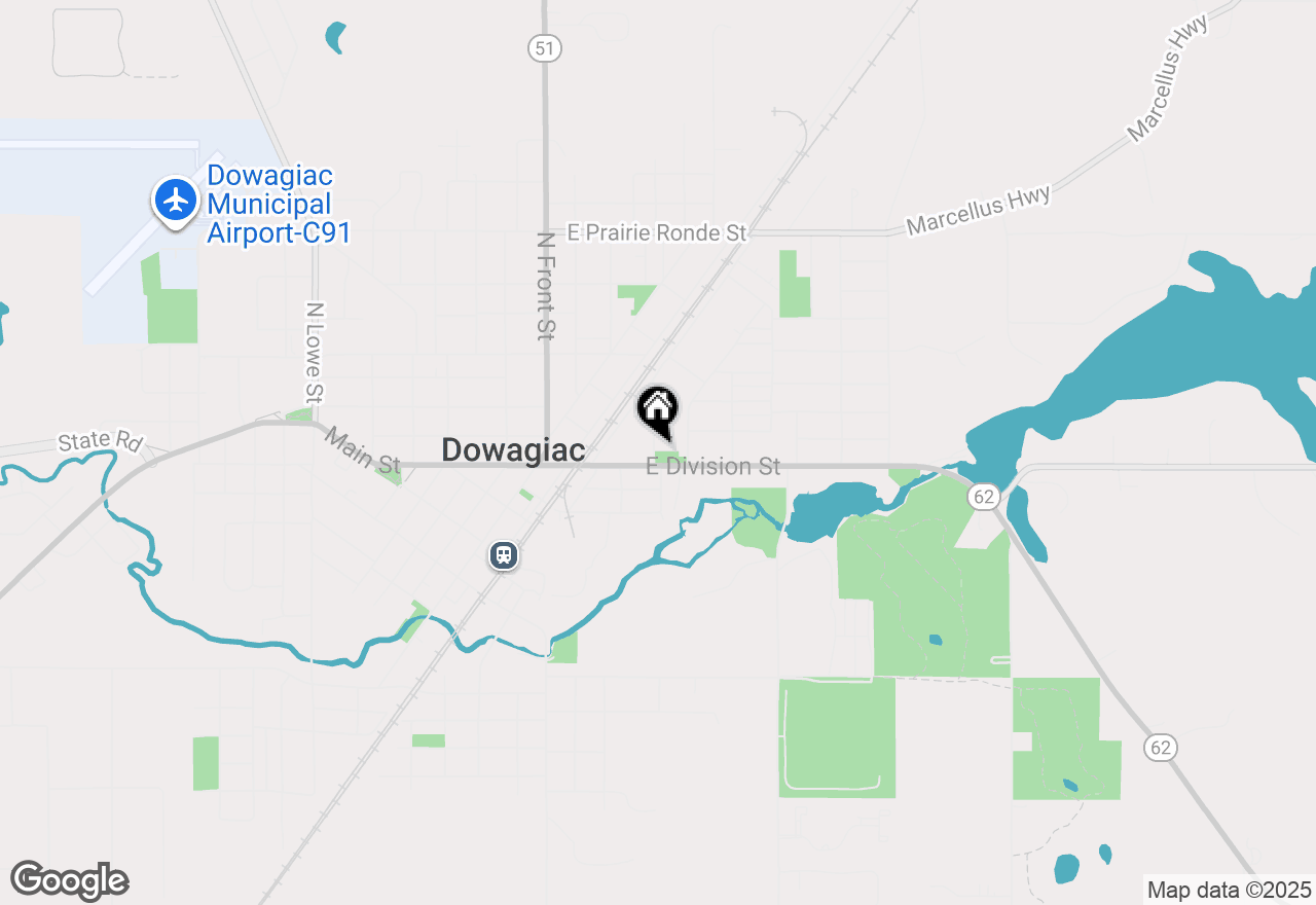Map of 102 N Mill Street, Dowagiac, MI 49047