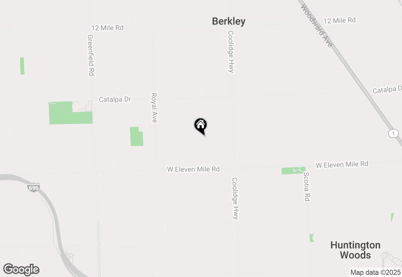 Map of 2929 Harvard Road, Berkley, MI 48072