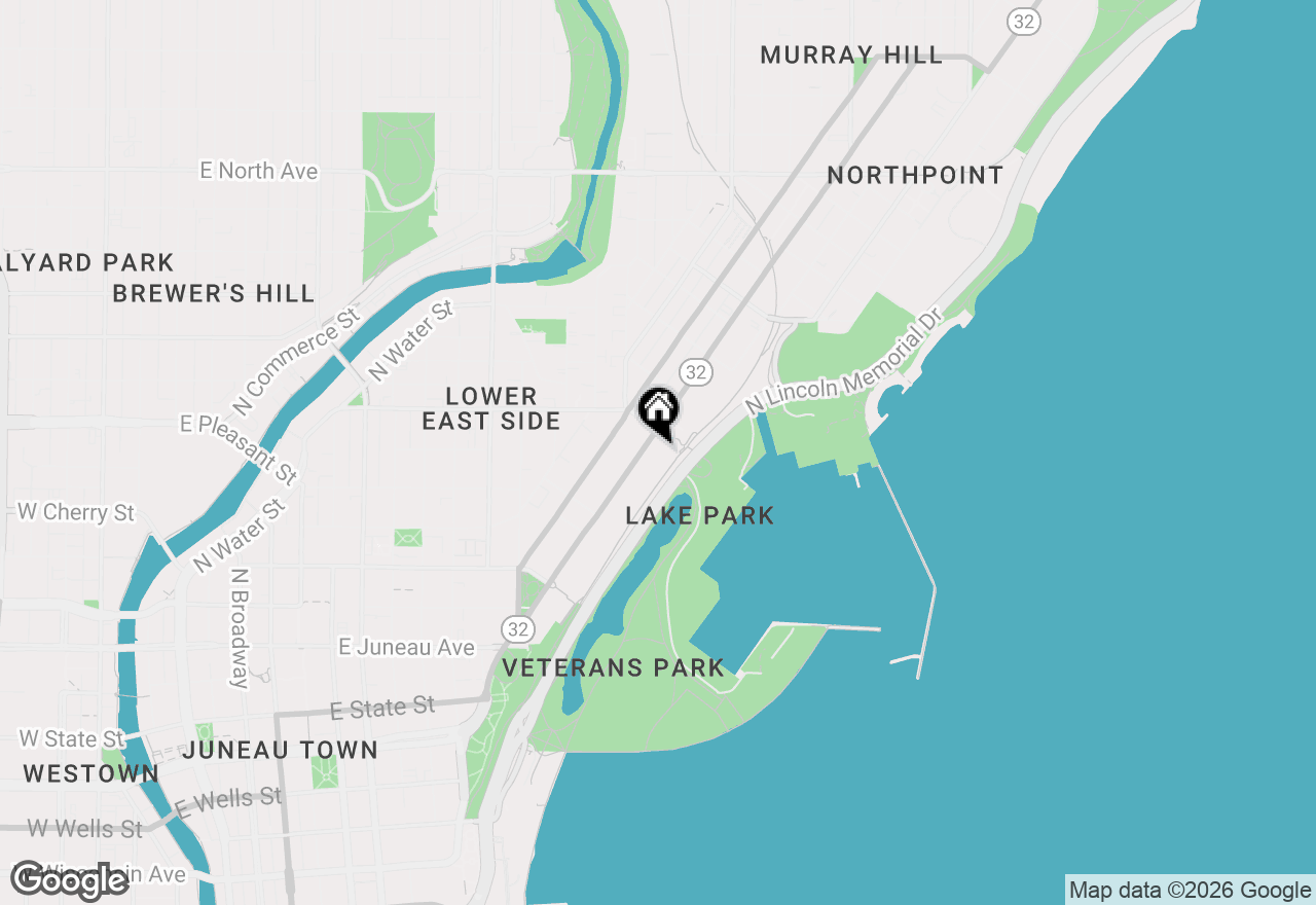 Map of 1660 N Prospect Ave #2008, Milwaukee, WI 53202