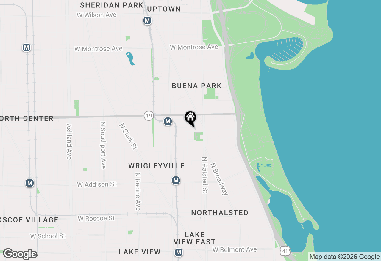 Map of 848 W Sheridan Road #1F, Chicago, IL 60613