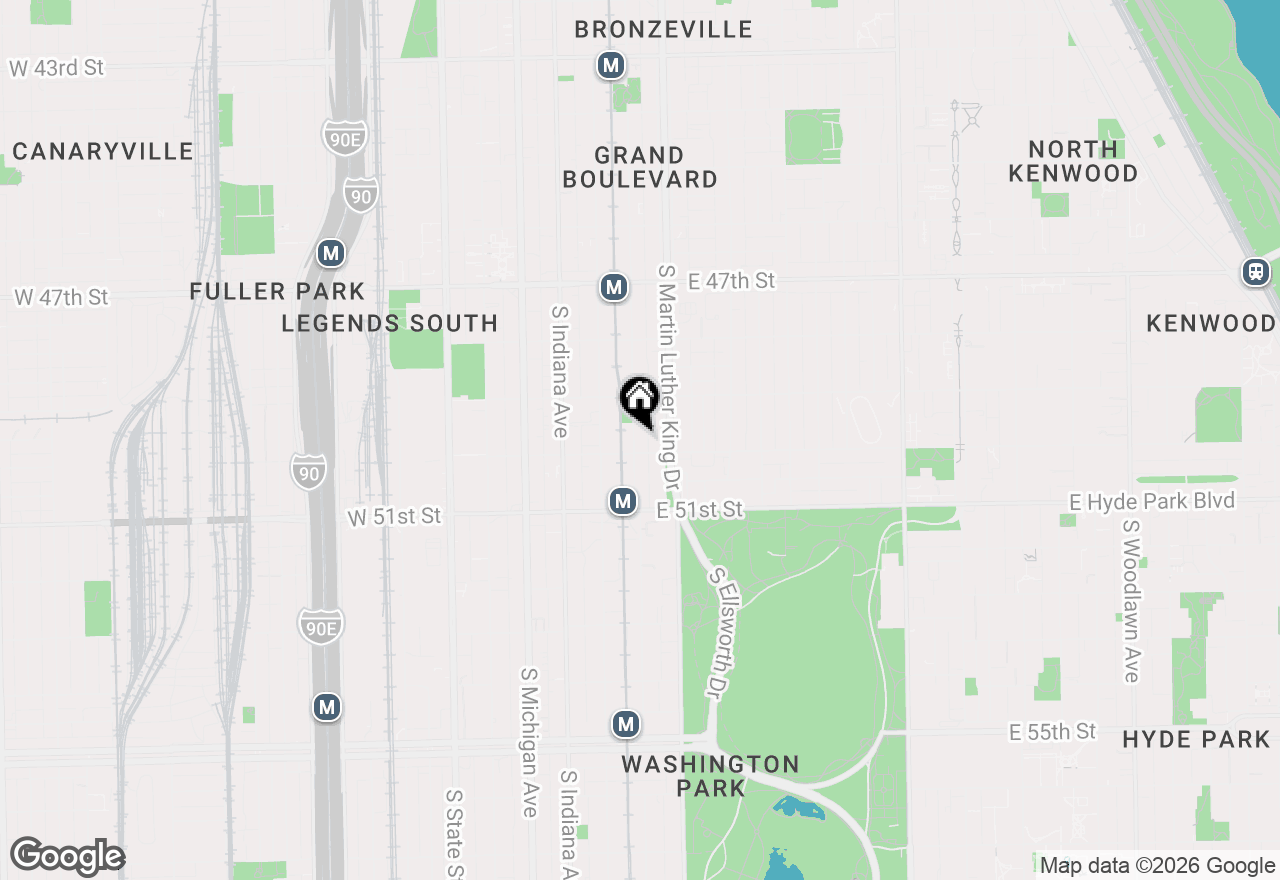 Map of 4949 S Calumet Avenue #3S, Chicago, IL 60653