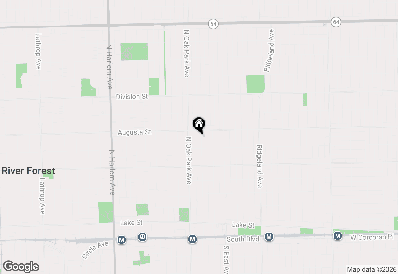 Map of 635 N Euclid Avenue, Oak Park, IL 60302