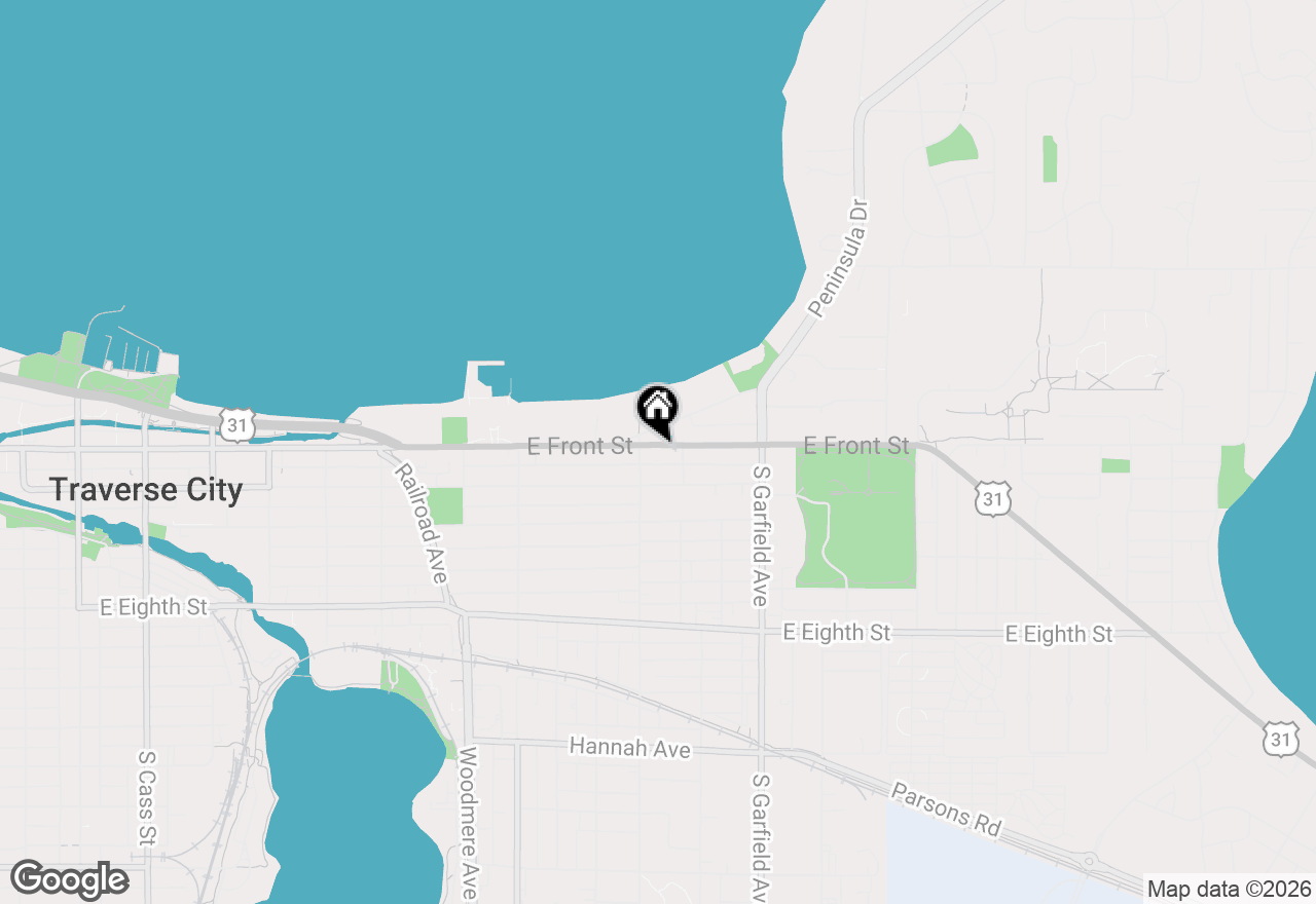 Map of 914 E Front Street, Traverse City, MI 49686