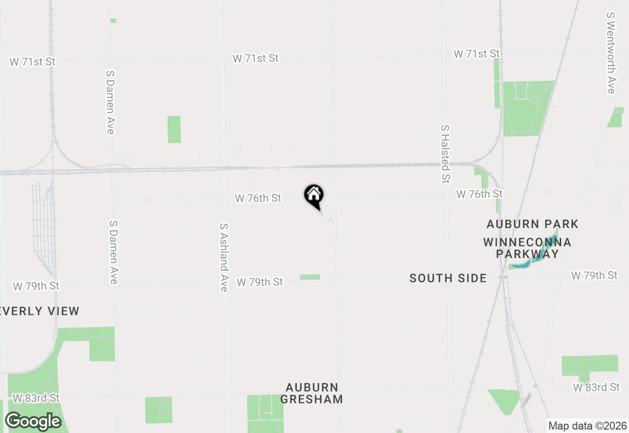 Map of 7642 S Throop Street #2, Chicago, IL 60620