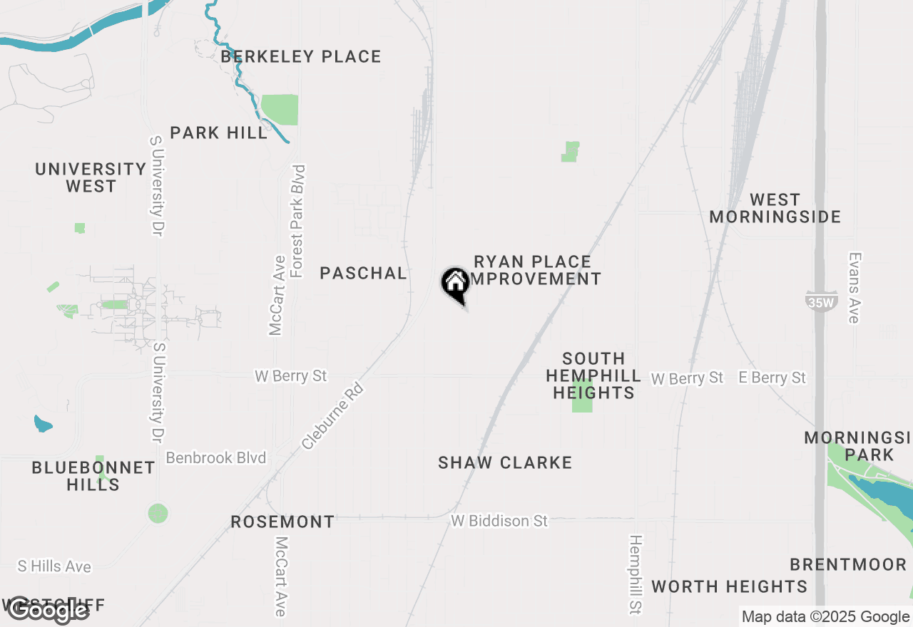 Map of 2911 Ryan Avenue #BACK, Fort Worth, TX 76110