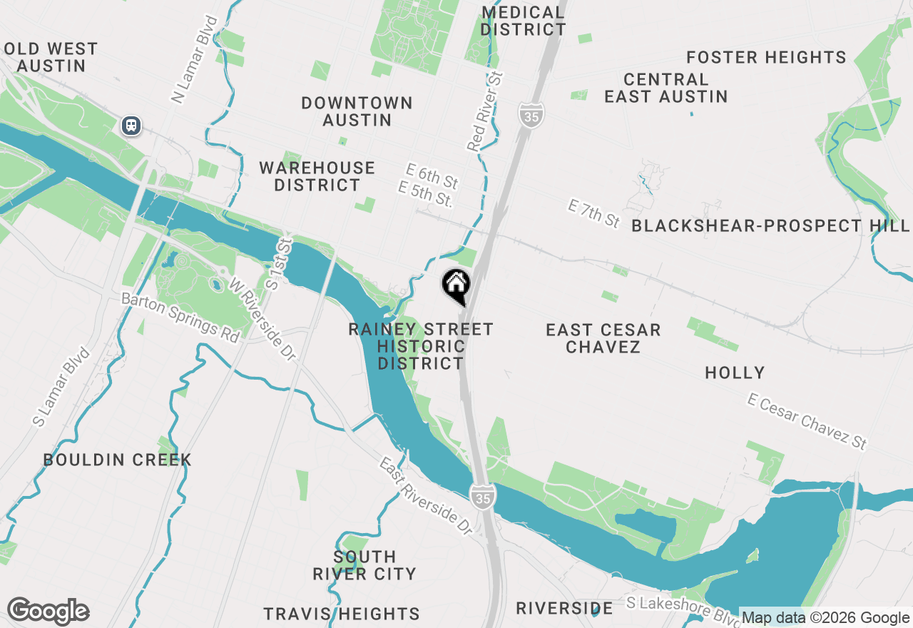 Map of 84 East Ave #2003, Austin, TX 78701