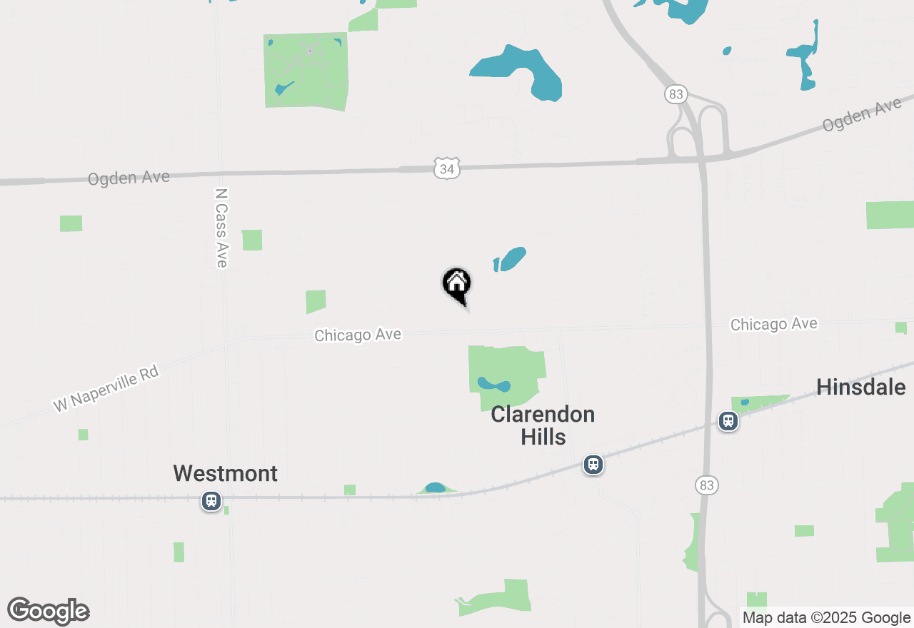 Map of 212 Oxford Avenue, Clarendon Hills, IL 60514
