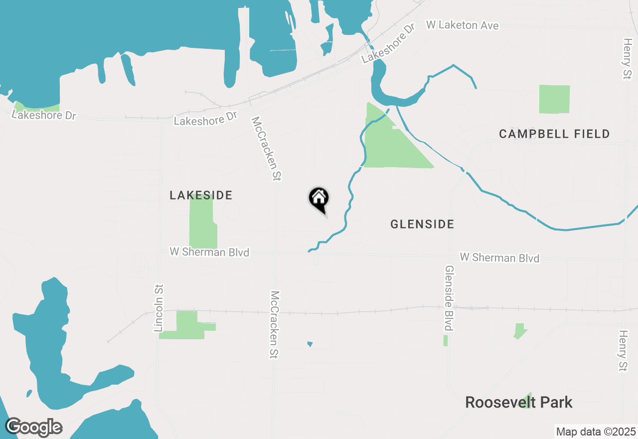 Map of 2487 Greenwood Street, Muskegon, MI 49441