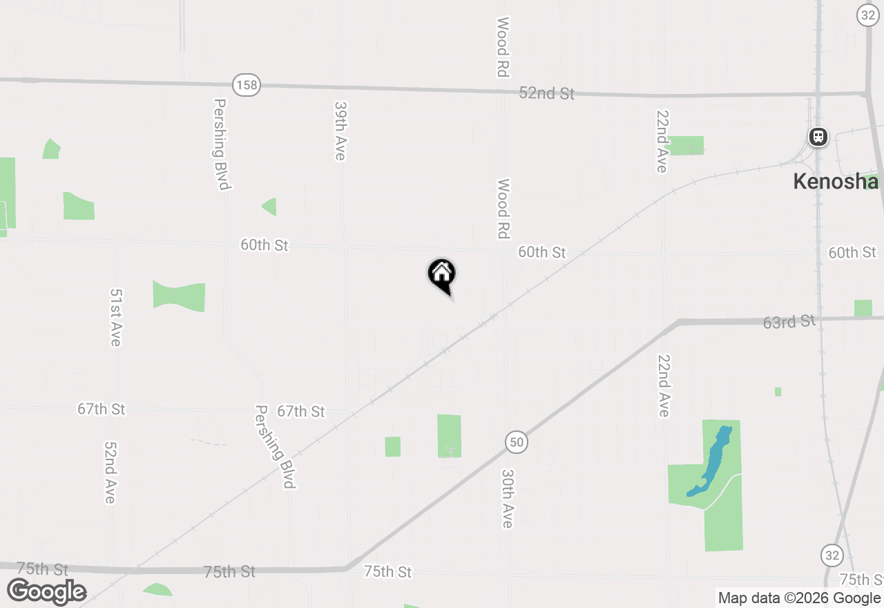Map of 6206 33rd Ave, Kenosha, WI 53142