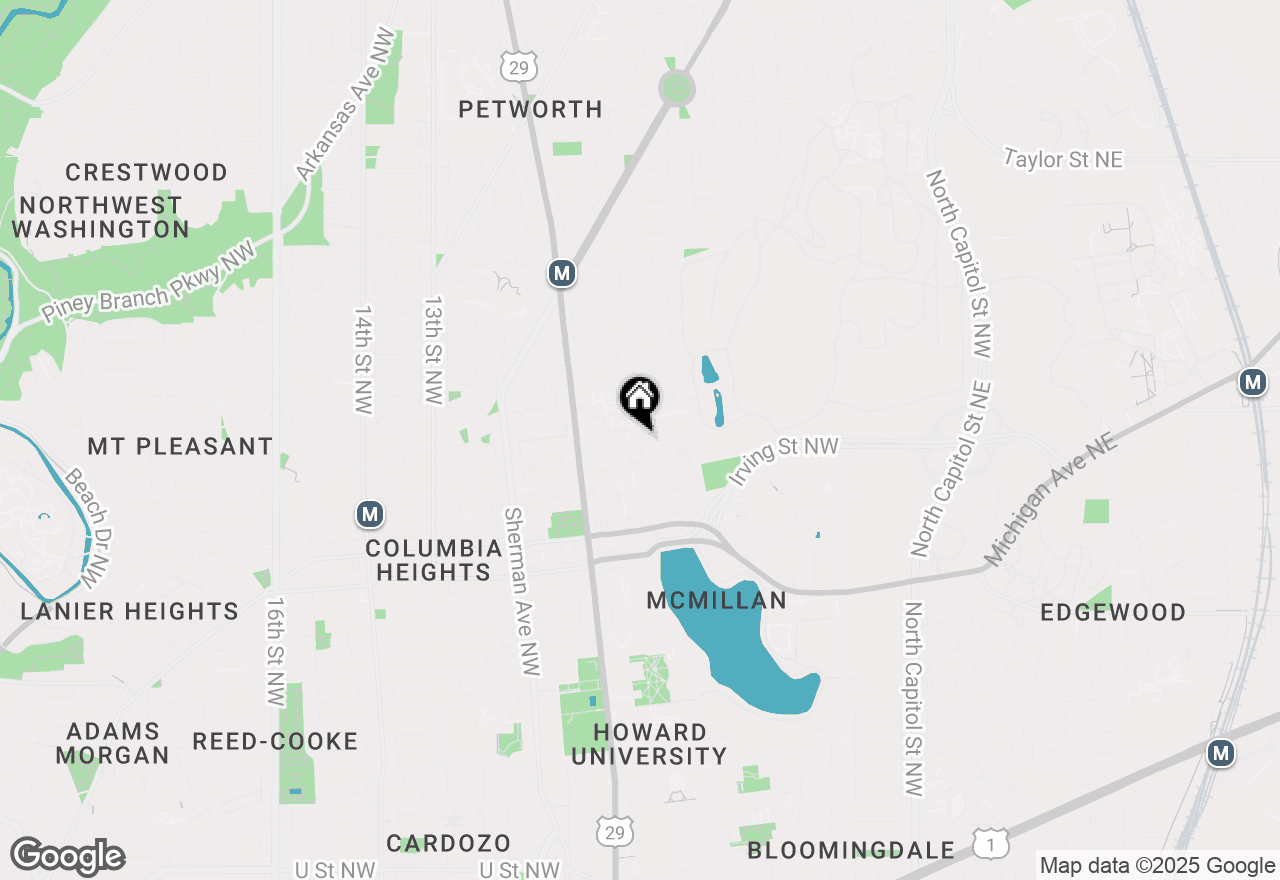 Map of 517 Lamont Street Nw, Washington, DC 20010
