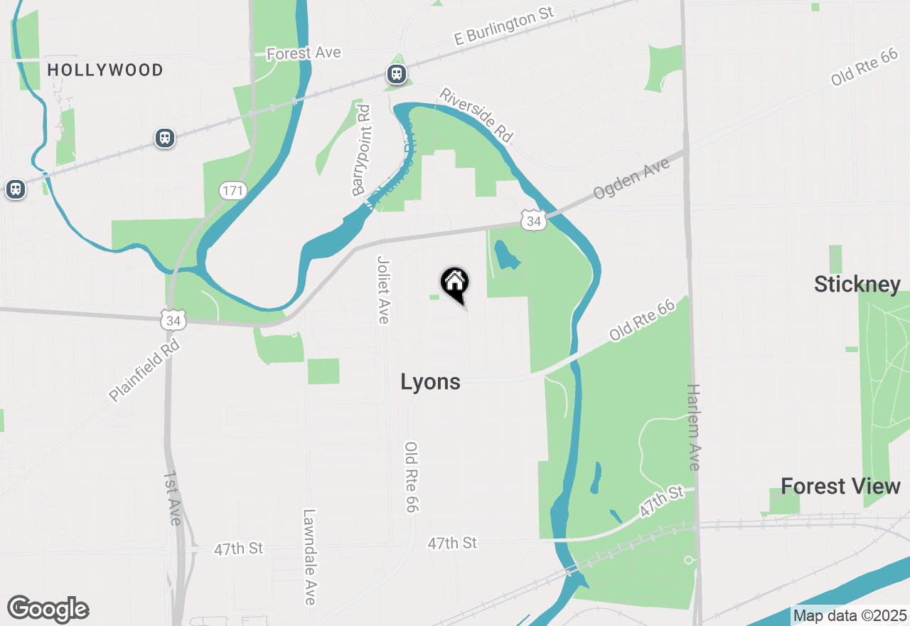 Map of 7825 41st Place, Lyons, IL 60534