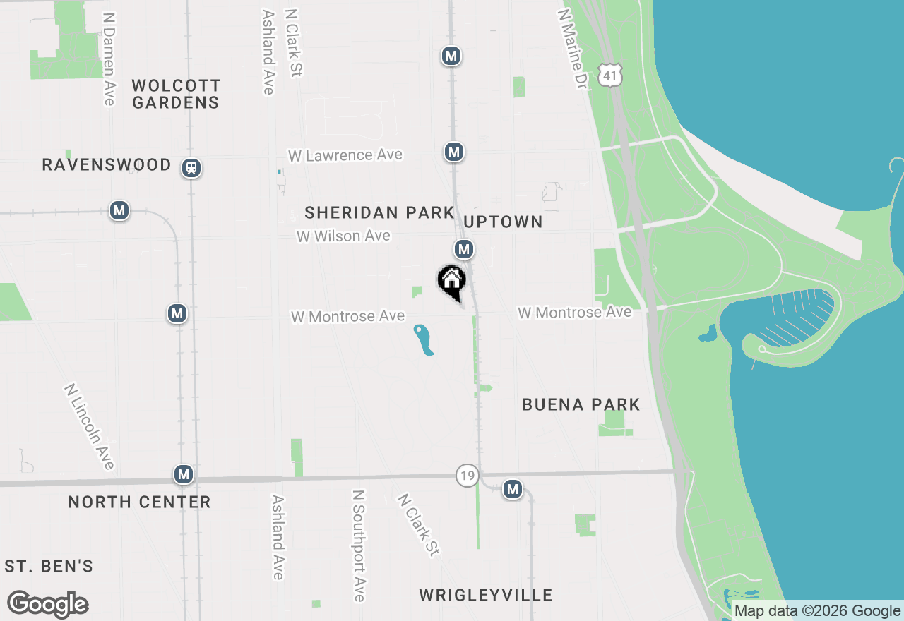 Map of 1100 W Montrose Avenue #503, Chicago, IL 60613