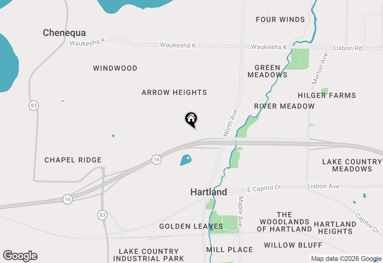 Map of 244 Willow Ct, Hartland, WI 53029