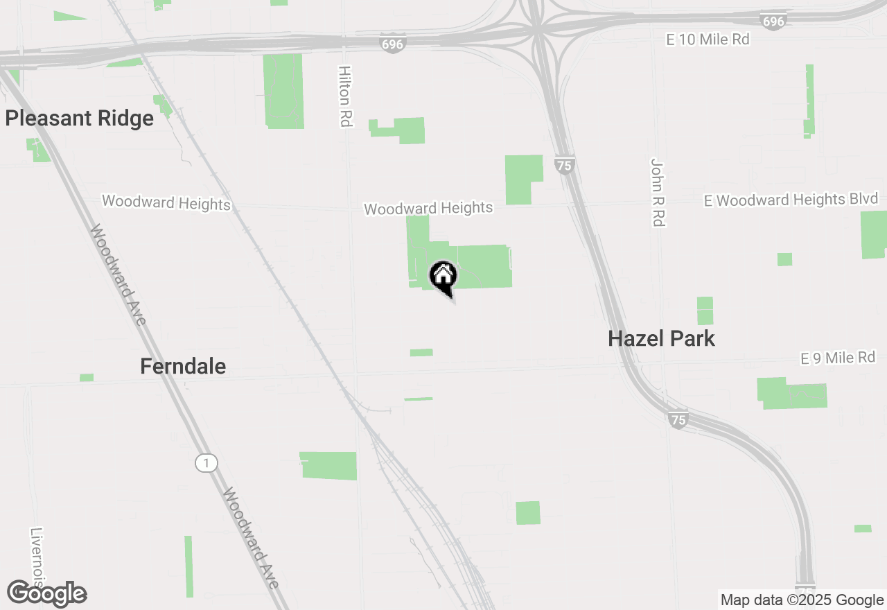 Map of 2115 Symes Street, Ferndale, MI 48220