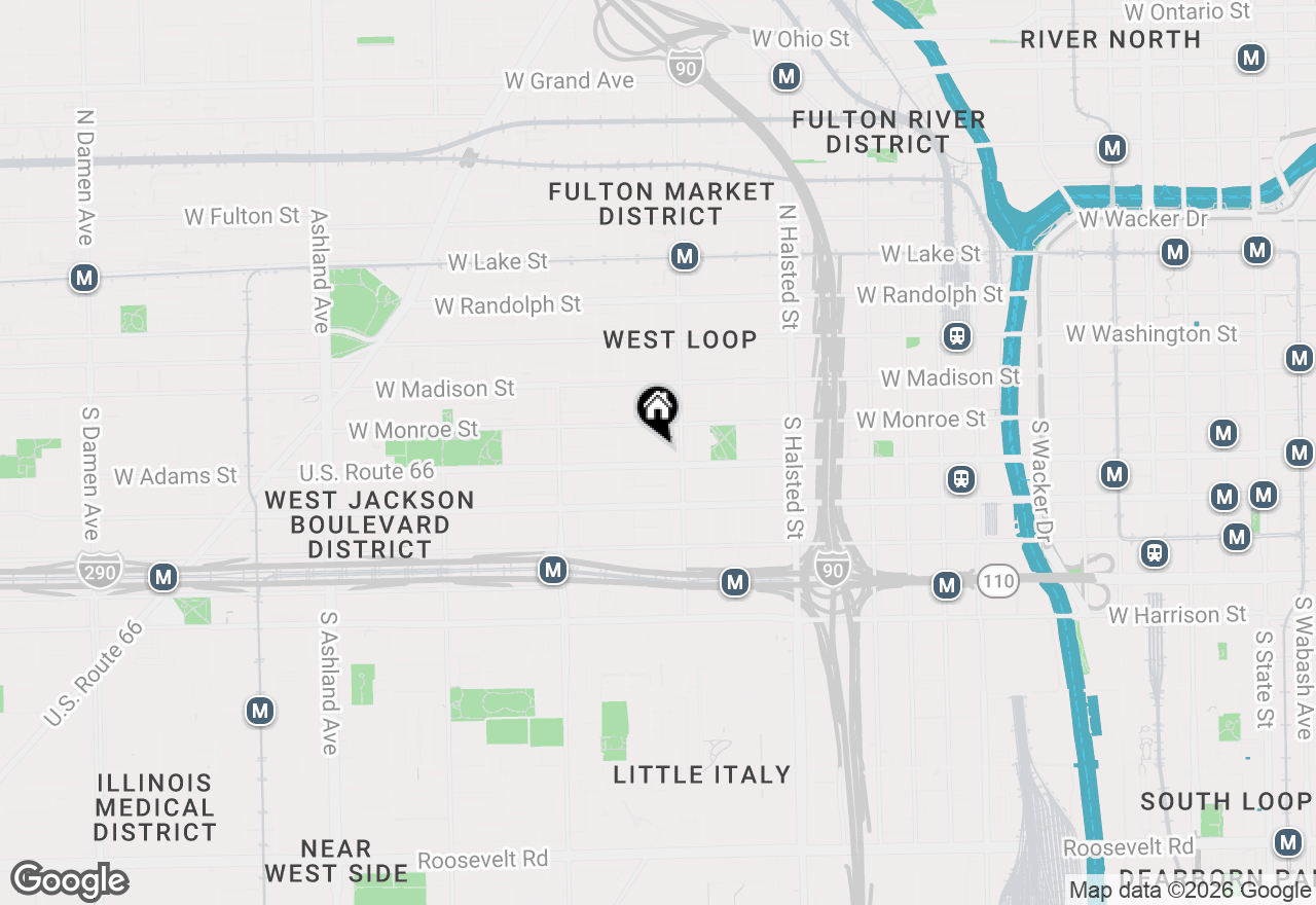 Map of 1040 W Adams Street #203, Chicago, IL 60607
