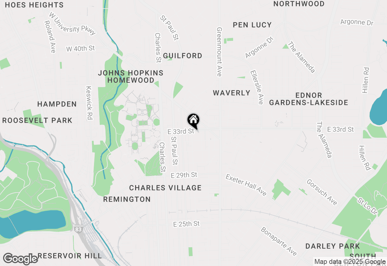 Map of 303 E 33rd Street, Baltimore, MD 21218