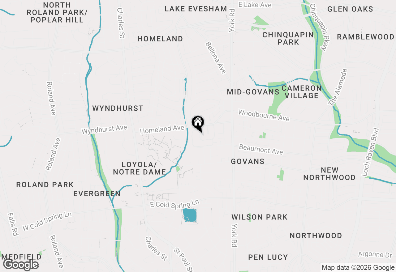 Map of 365 Homeland Southway #2B, Baltimore, MD 21212