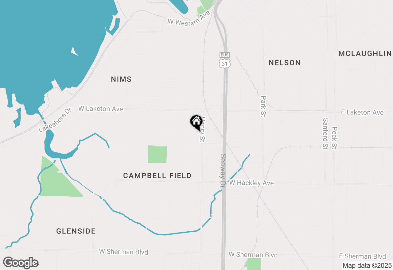 Map of 1936 Crowley Street, Muskegon, MI 49441