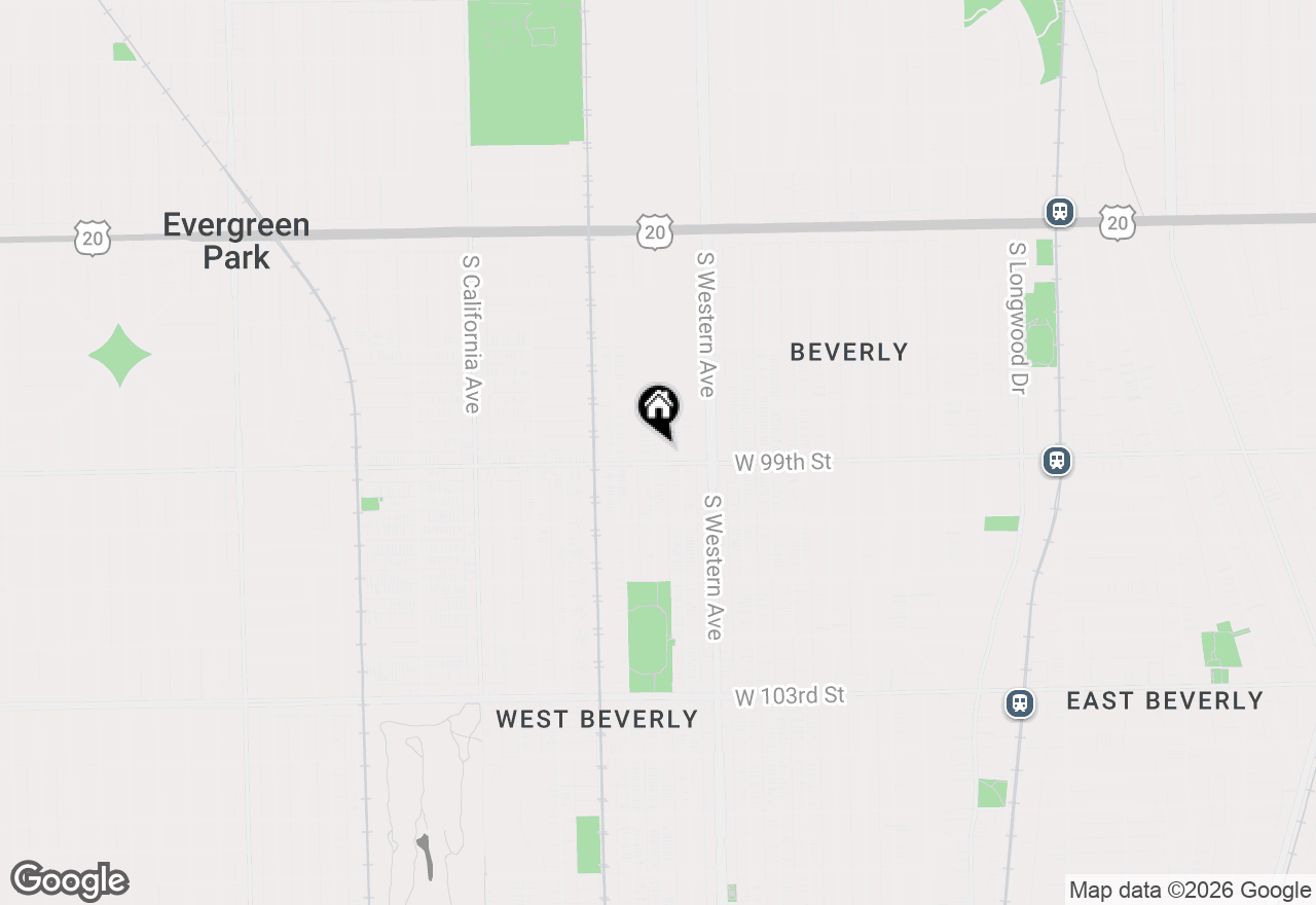 Map of 9855 S Campbell Avenue, Evergreen Park, IL 60805