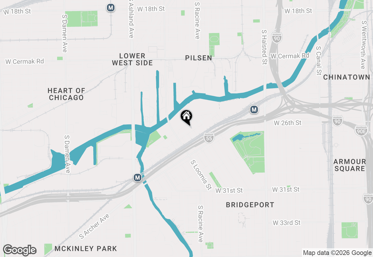 Map of 2704 S Hillock Avenue, Chicago, IL 60608