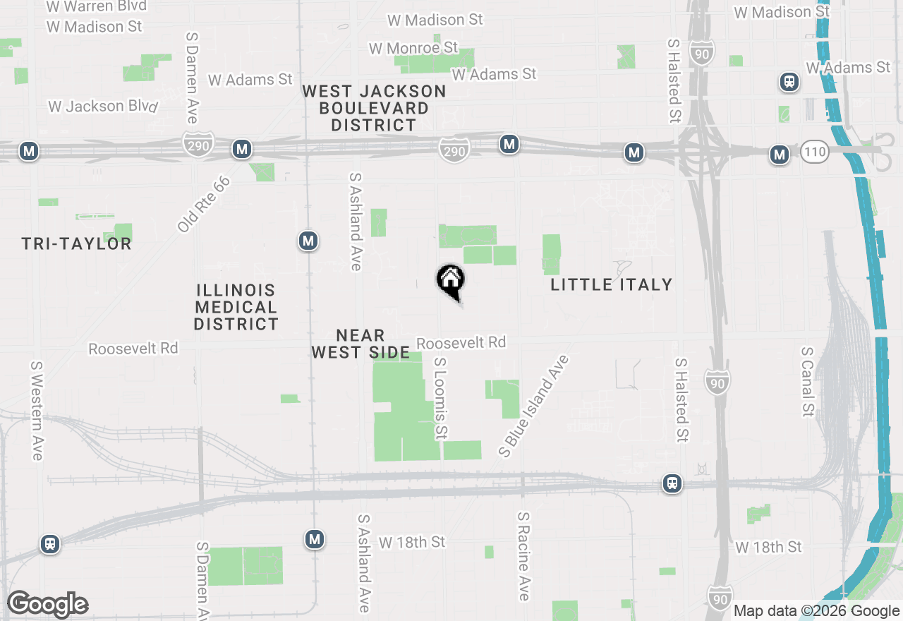 Map of 1345 W Fillmore Street #3, Chicago, IL 60607