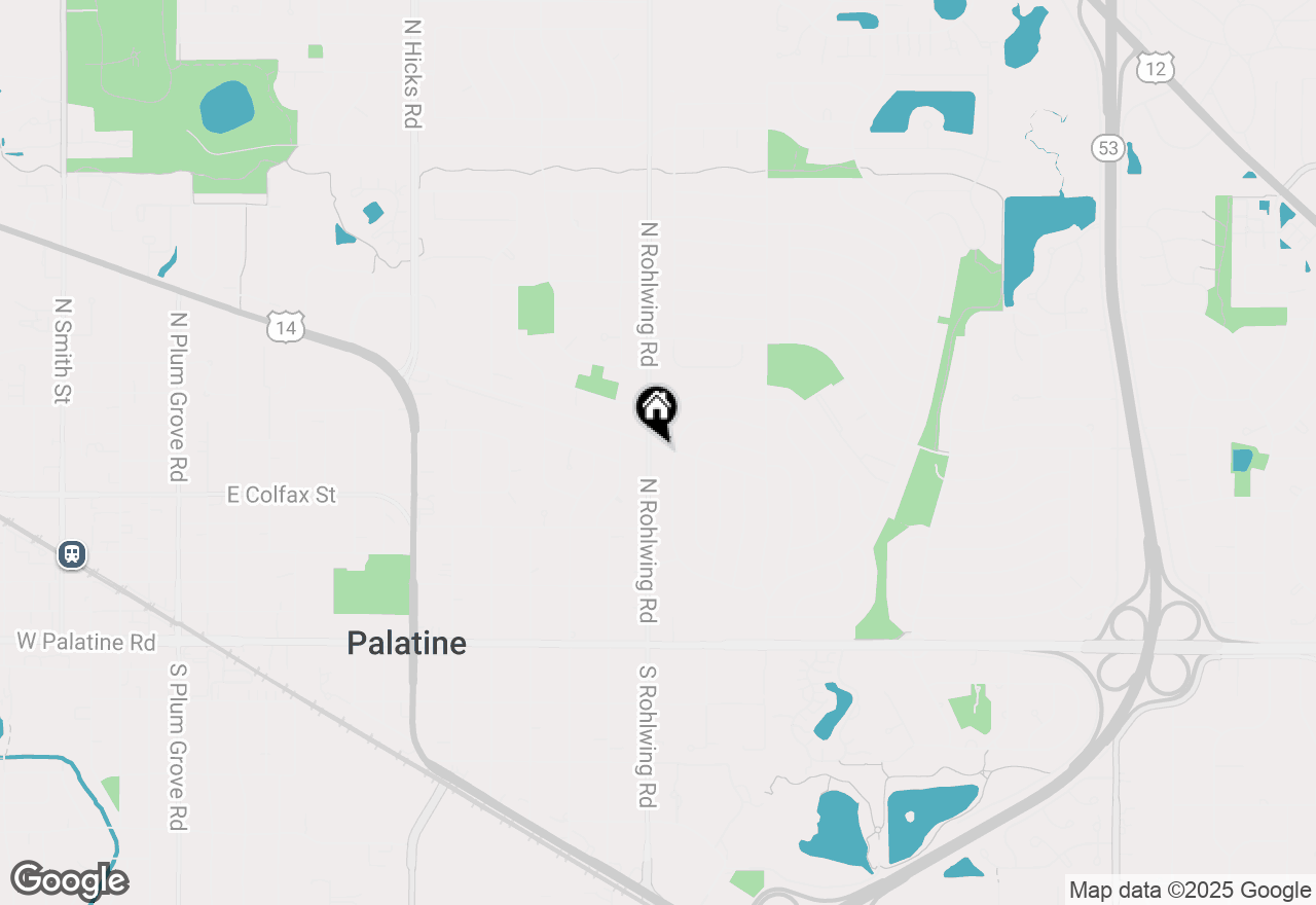 Map of 809 E Baldwin Road, Palatine, IL 60074