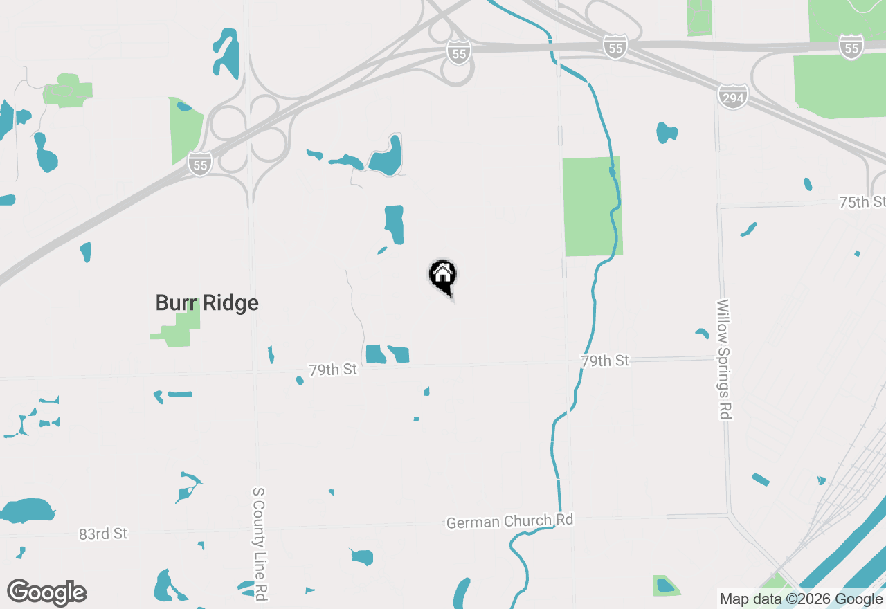 Map of 11515 Burr Oak Lane, Burr Ridge, IL 60527
