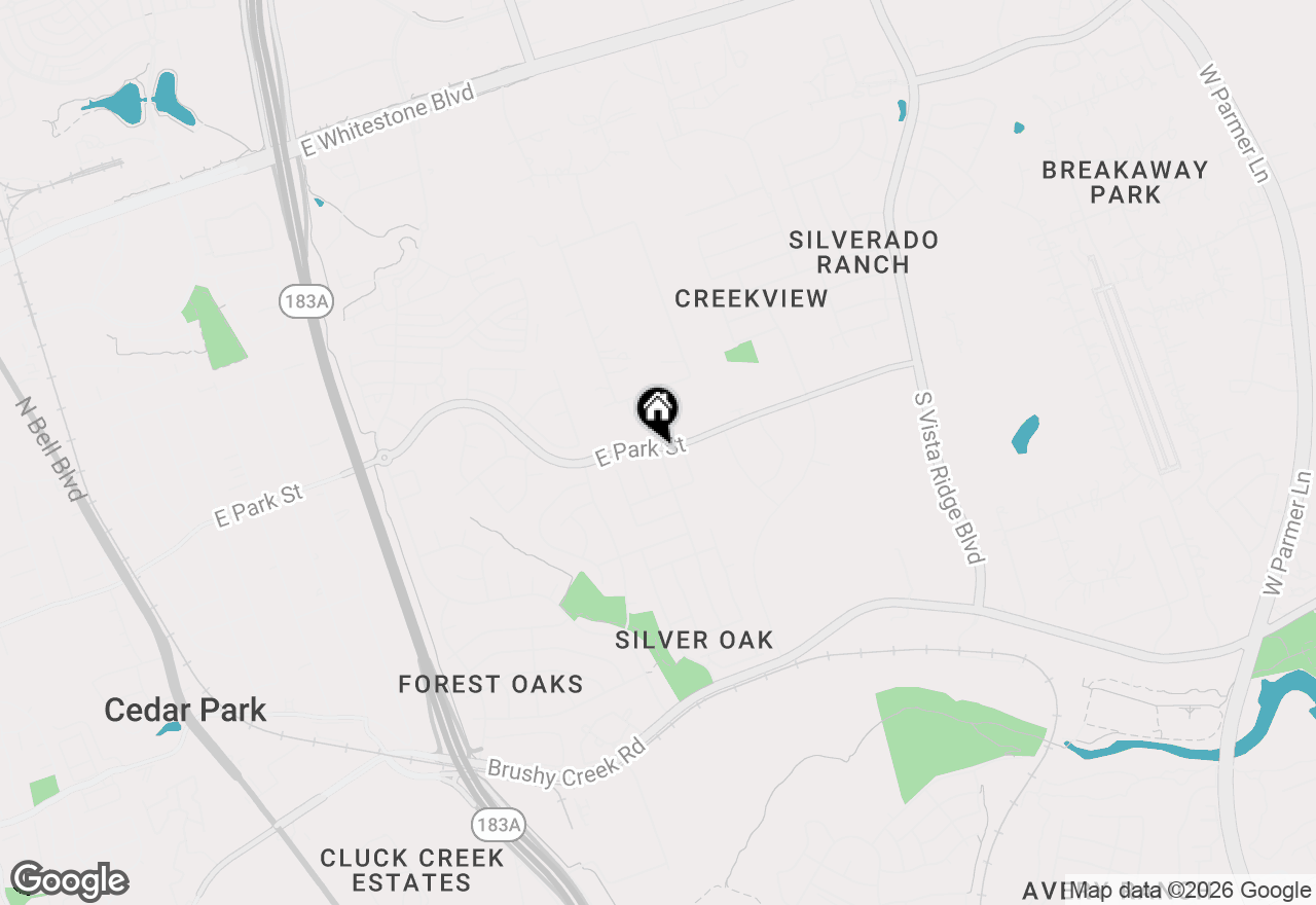 Map of 101 S Gadwall Ln, Cedar Park, TX 78613