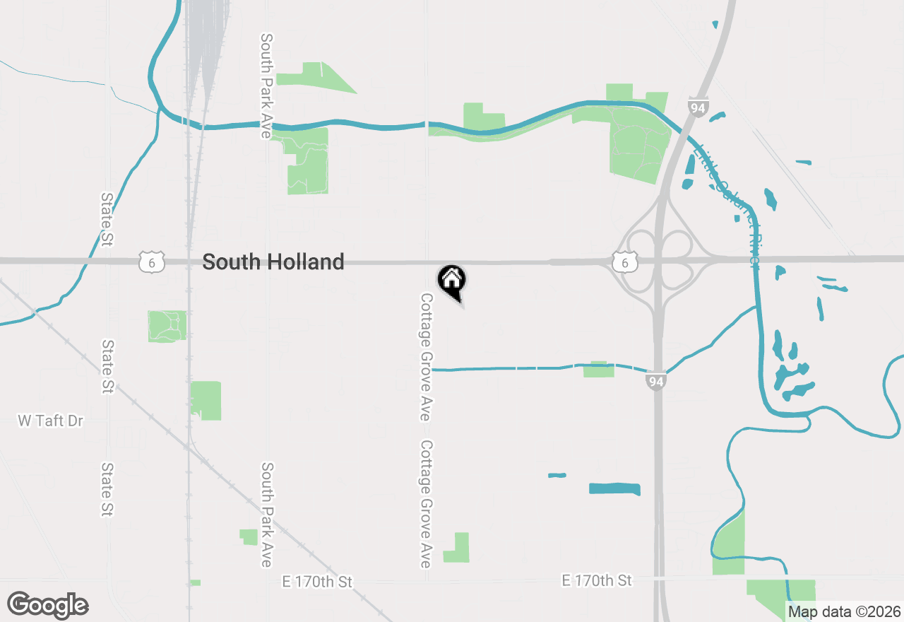 Map of 838 E 163rd Place, South Holland, IL 60473