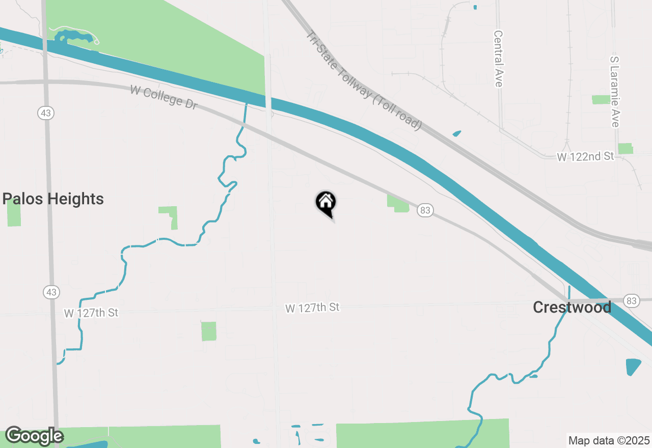 Map of 12415 S Melvina Avenue, Palos Heights, IL 60463