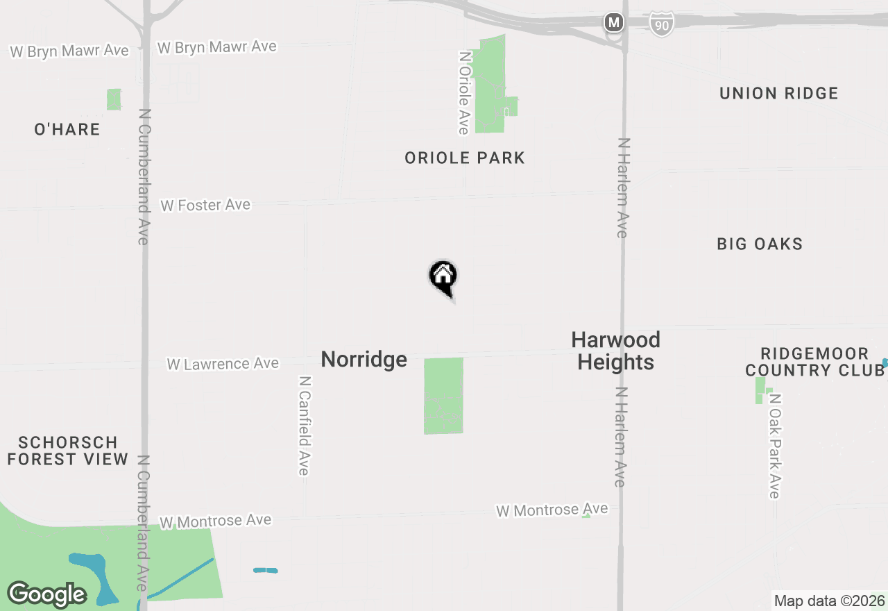 Map of 7629 W Norridge Avenue, Harwood Heights, IL 60706