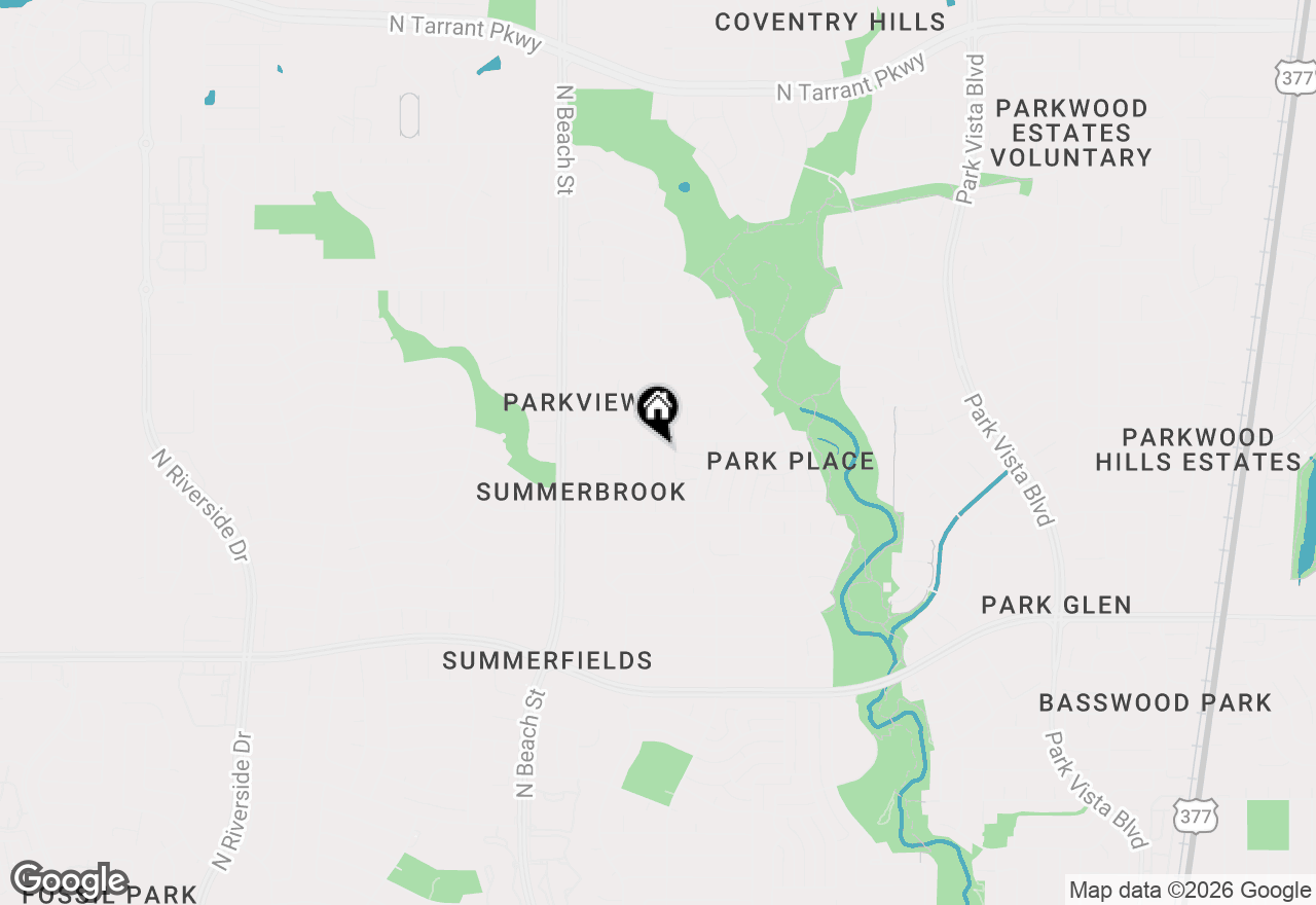 Map of 7813 Park Run Road, Fort Worth, TX 76137