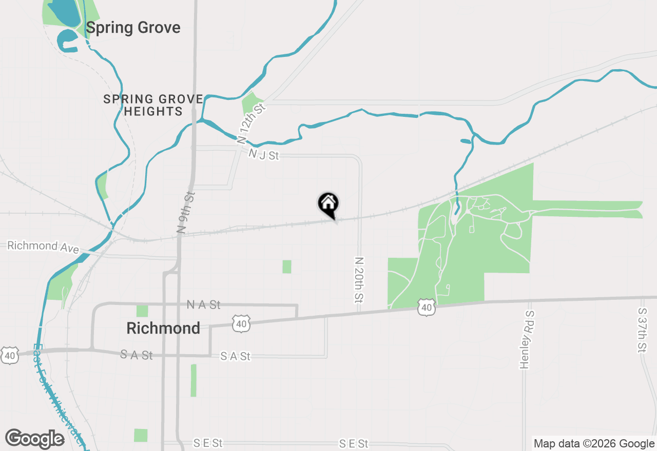 Map of 532 N 18th Street, Richmond, IN 47374