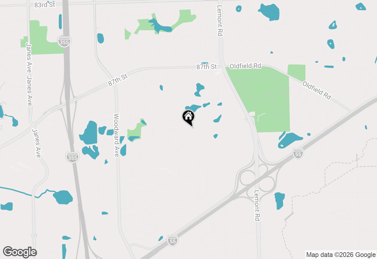 Map of 8885 Dryden Street, Woodridge, IL 60517