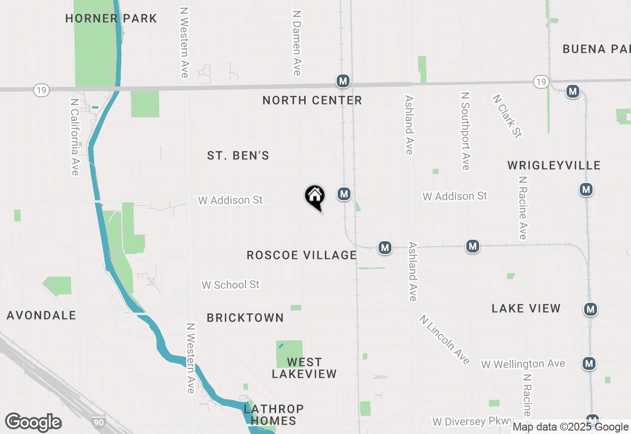 Map of 1929 W Eddy Street, Chicago, IL 60657