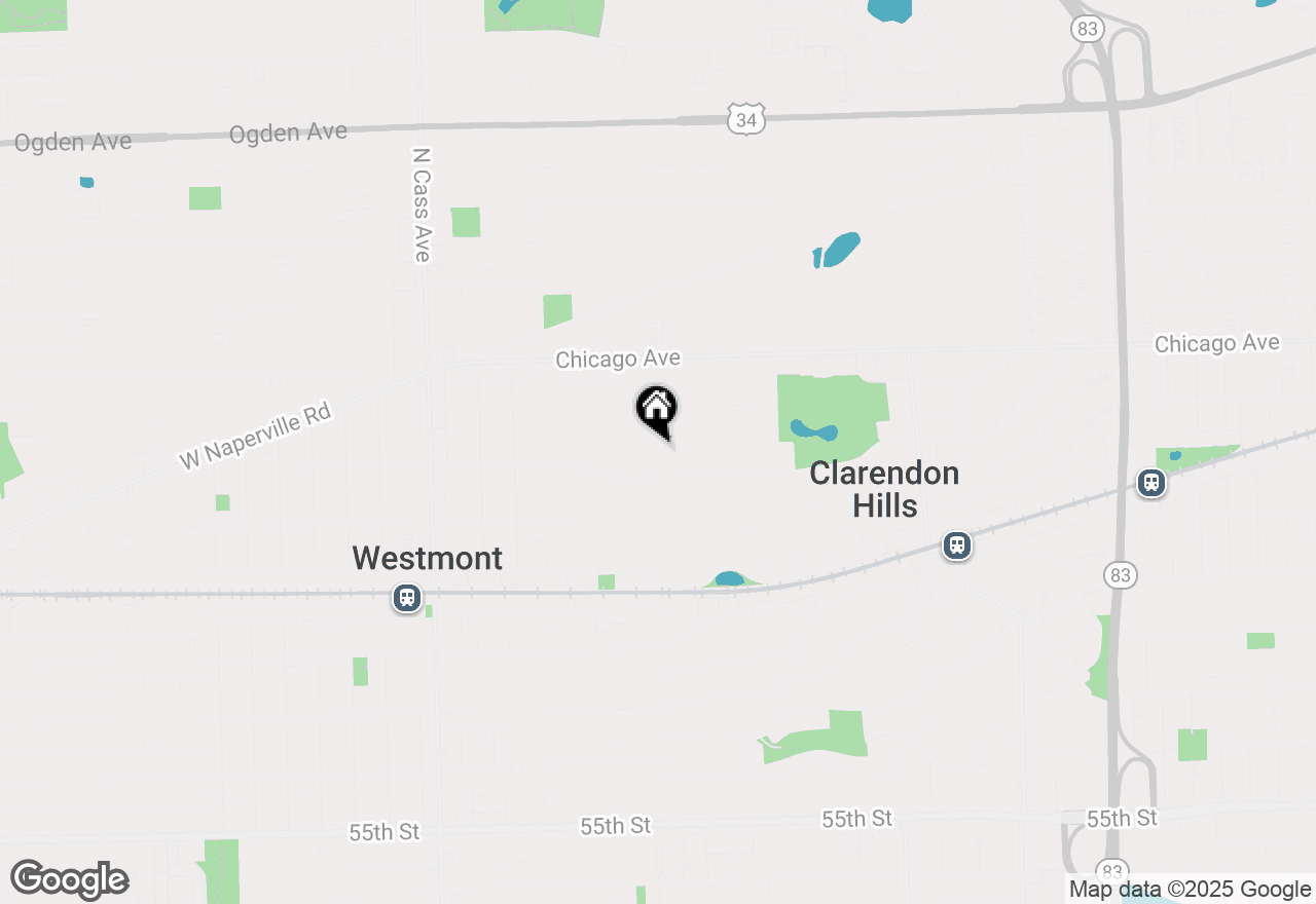 Map of 27 Indian Drive, Clarendon Hills, IL 60514