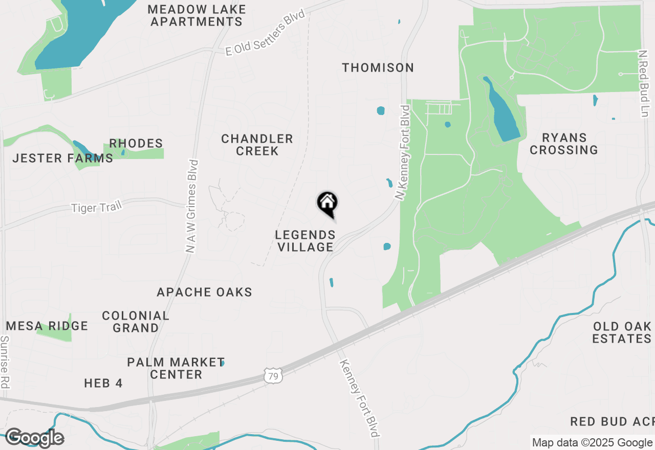 Map of 1121 Hyde Park Dr, Round Rock, TX 78665