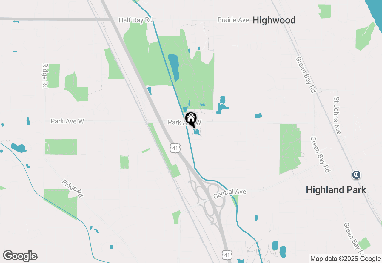 Map of 1250 Park Avenue W #421, Highland Park, IL 60035
