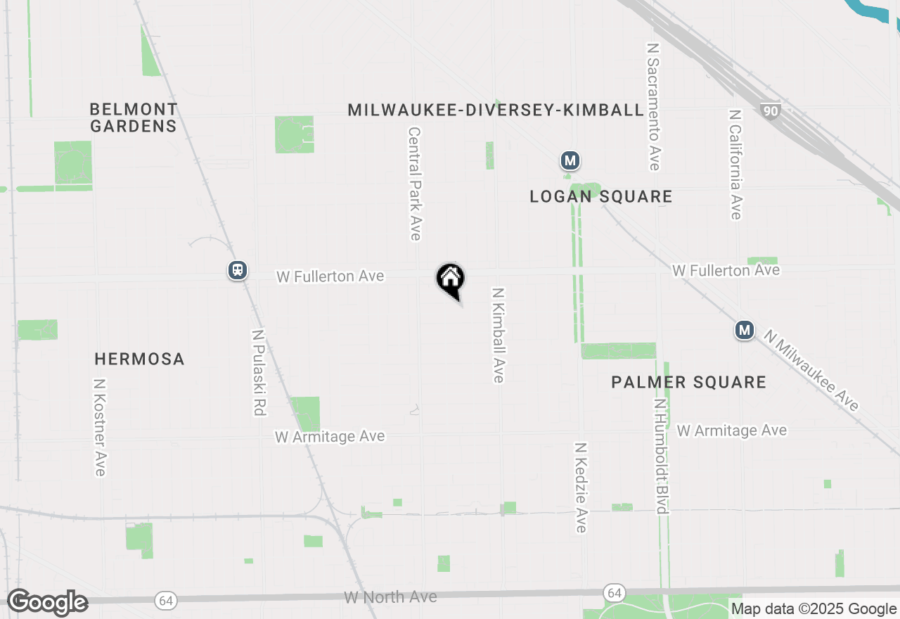 Map of 3530 W Belden Avenue, Chicago, IL 60647