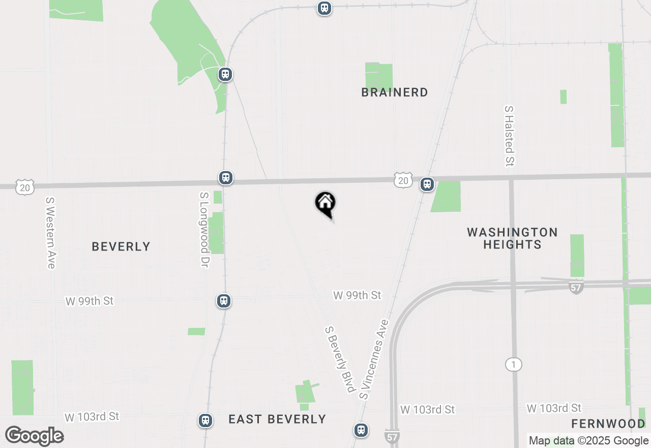 Map of 9636 S Bishop Street, Chicago, IL 60643