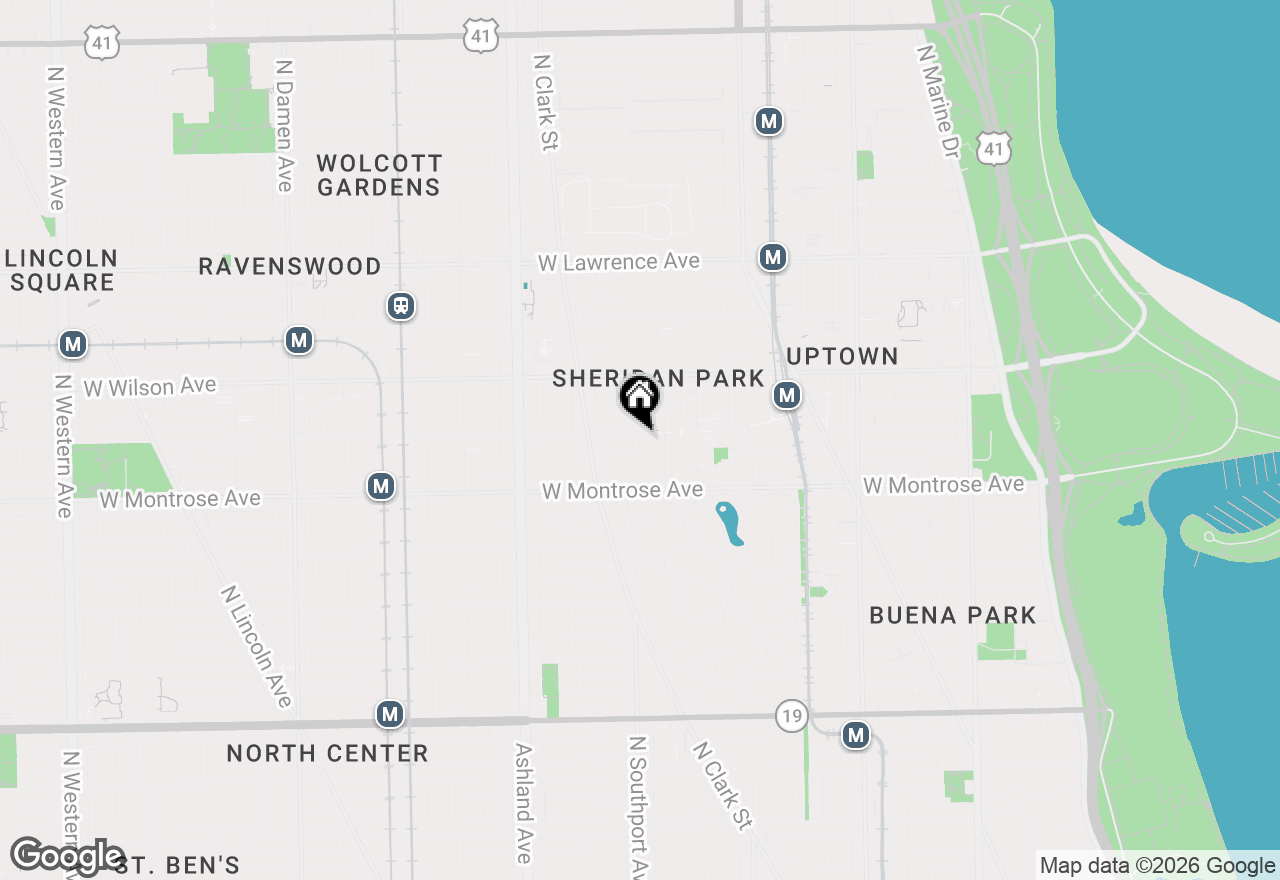 Map of 1351 W Sunnyside Avenue #2, Chicago, IL 60640