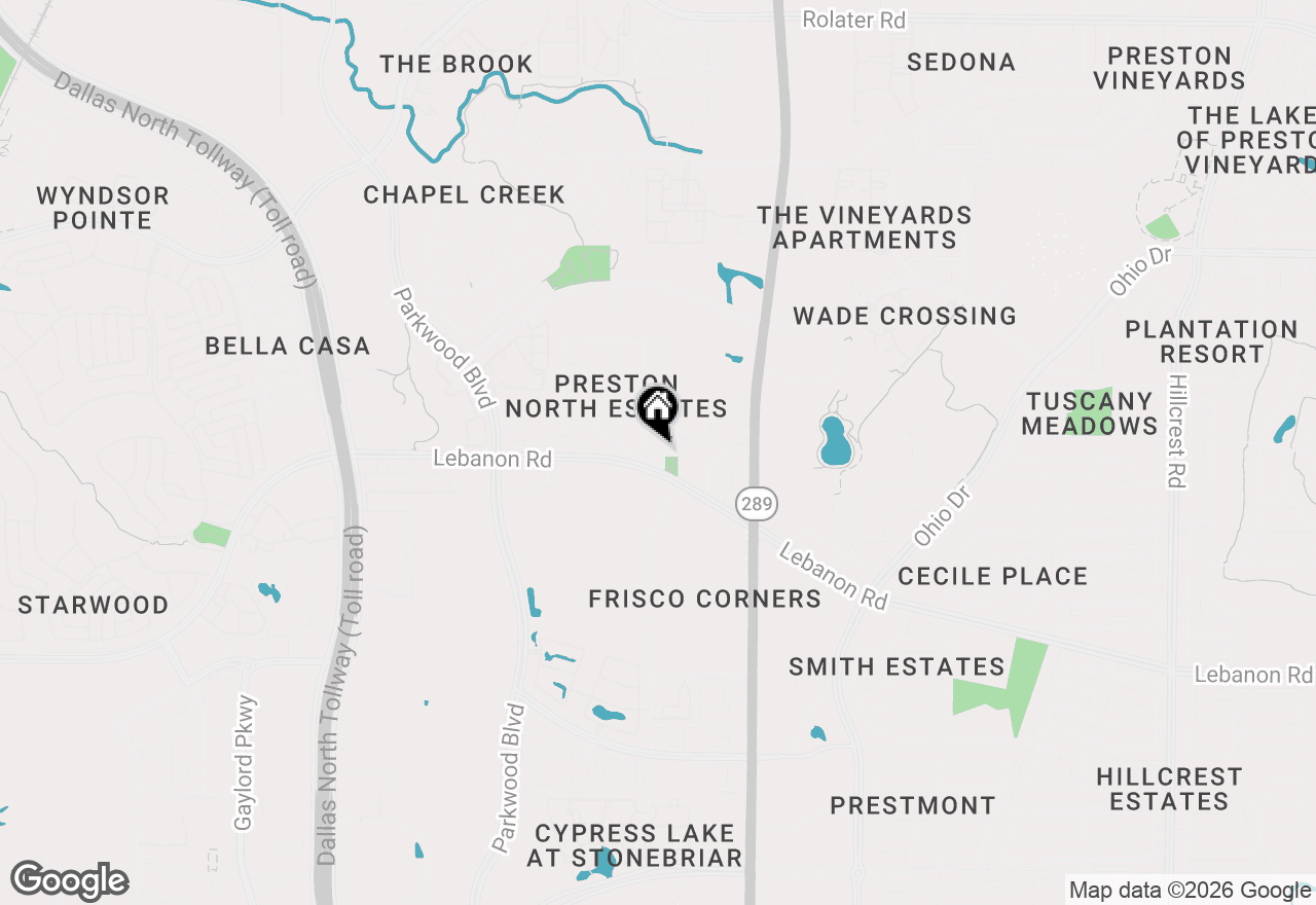 Map of 5433 Preston North Drive, Frisco, TX 75034