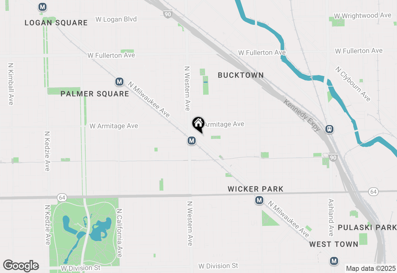 Map of 1907 N Milwaukee Avenue #307, Chicago, IL 60647