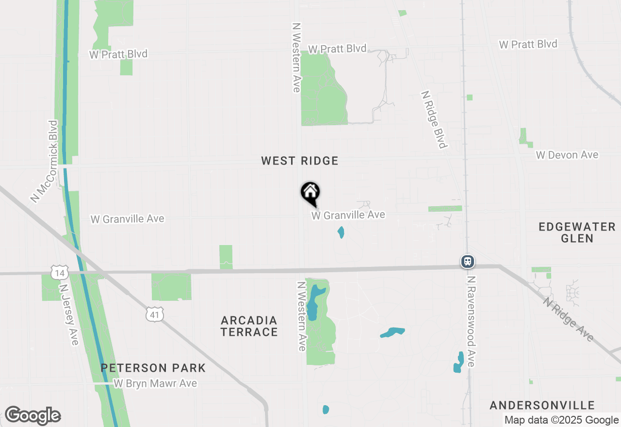 Map of 2338 W Granville Avenue #2, Chicago, IL 60659