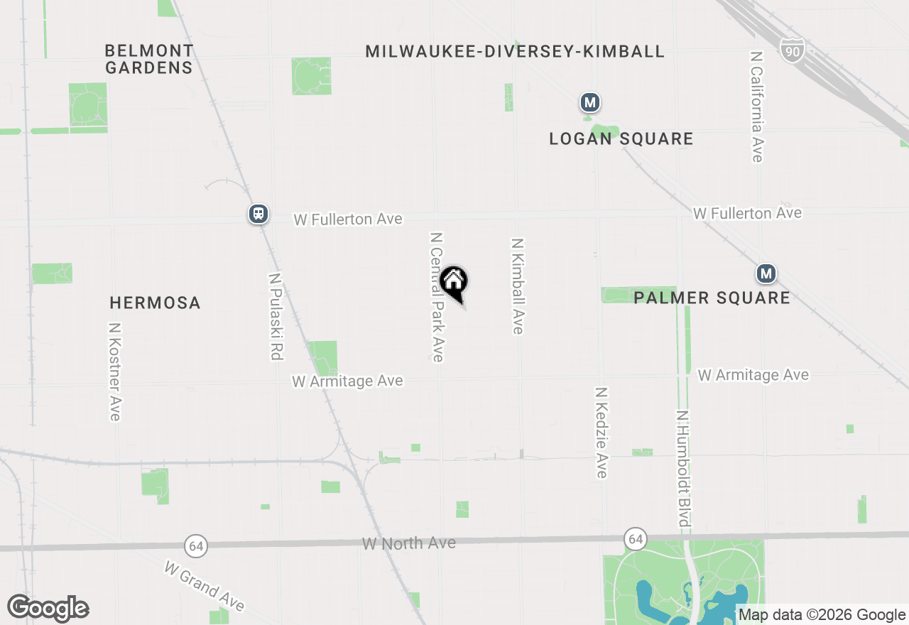 Map of 3558 W Shakespeare Street #3E, Chicago, IL 60647