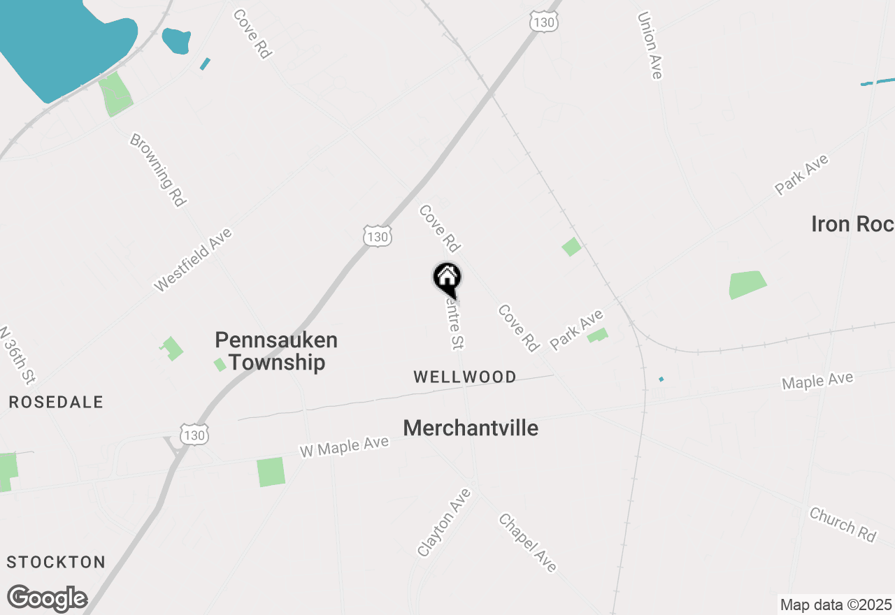 Map of 220 N Centre Street, Merchantville, NJ 08109